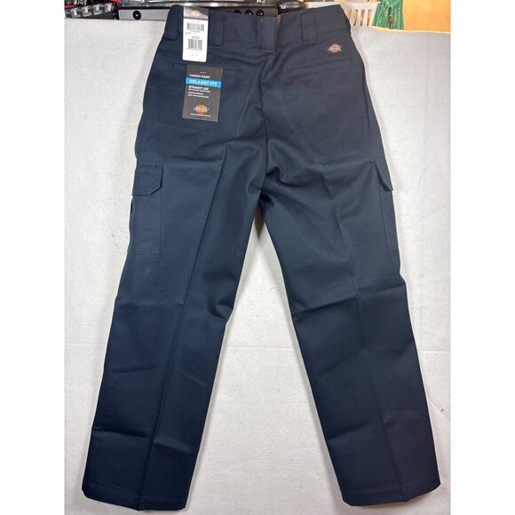 Dickies Mens Cargo Work Pants 32x32 Relaxed Fit Navy Blue Polyester/Cotton - Picture 10 of 12